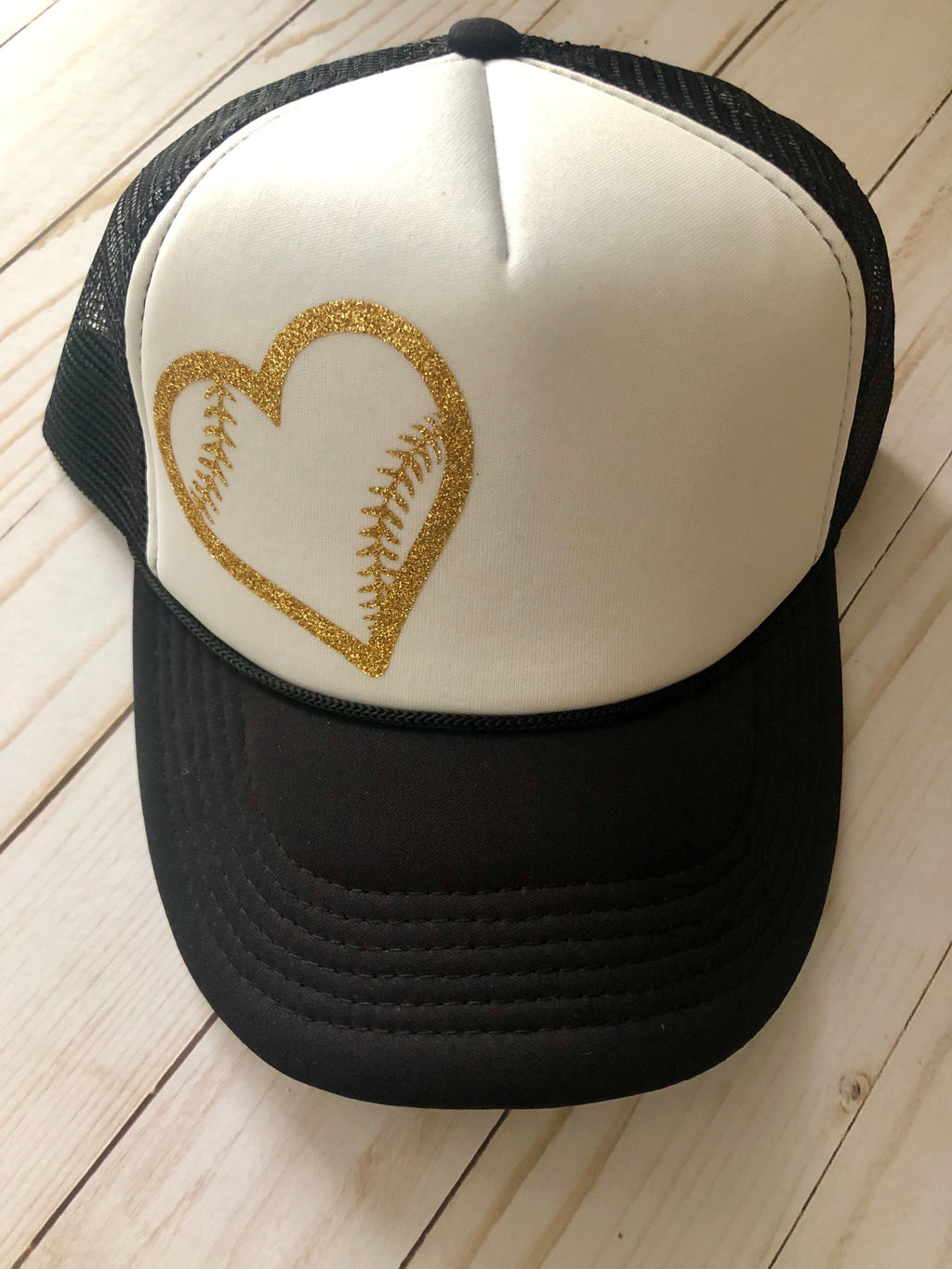 Baseball Heart Hat
